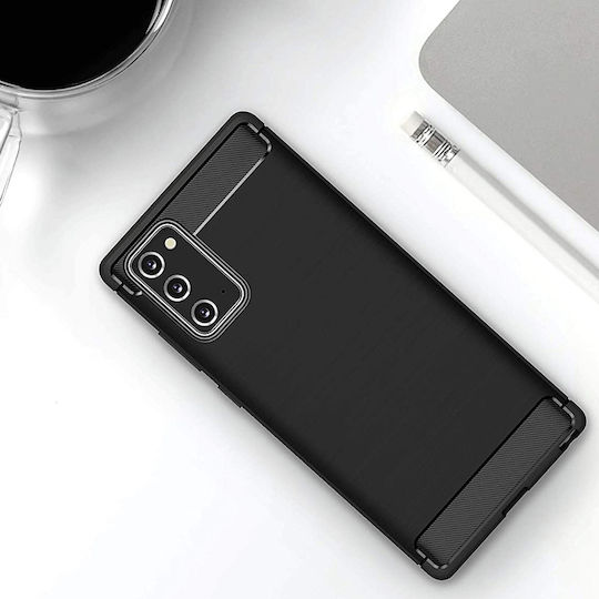 Techsuit Carbon Back Cover Σιλικόνης Μαύρο (Galaxy Note 20TCL 20L / 20L+ / 20 5G / 20S)