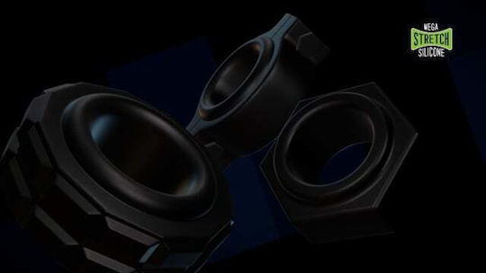 Pipedream Sir Richard's Vibrating Silicone C Ring Vibrating Cock Ring Cock Silicon Black