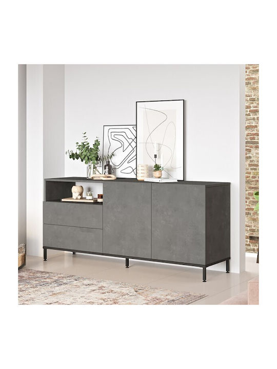 Bufet Evaluate din Lemn Gri 170x46.5x75.5cm