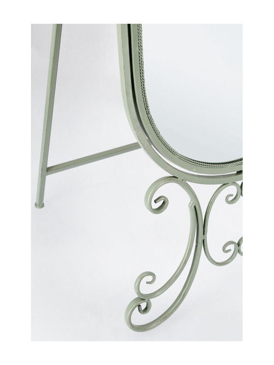 Bizzotto Harriet Boden- oder Standspiegel Oval mit Grünem Metallischen Rahmen 165x51cm