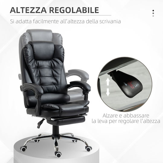 HomCom Office Chair with Recline Black