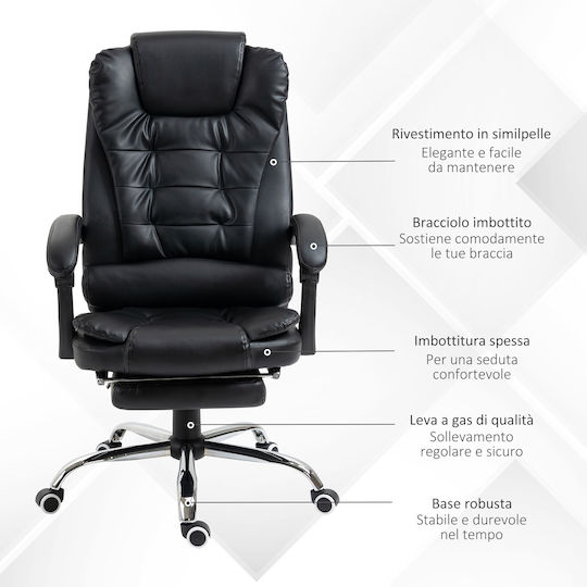 HomCom Office Chair with Recline Black