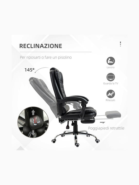 HomCom Office Chair with Recline Black