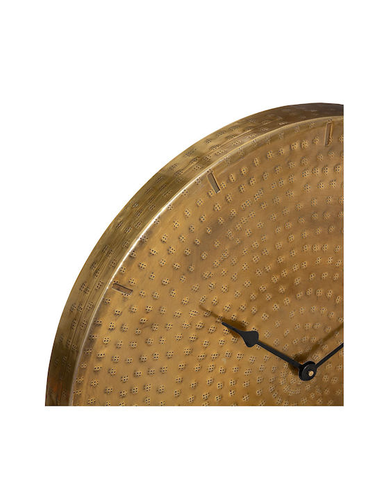 Atmosphera Oasis Αθόρυβο Ρολόι Τοίχου Μεταλλικό Χρυσό Ø49cm