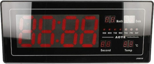 Factory Ceas De Masă Digital Led Din Plastic Cu Ceas Deșteptător Negru JH-8036