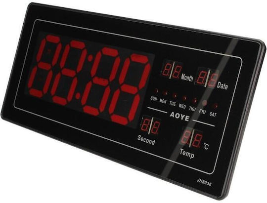 Factory Ceas De Masă Digital Led Din Plastic Cu Ceas Deșteptător Negru JH-8036