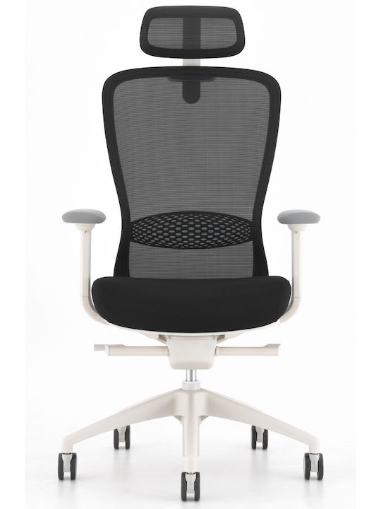 ErgoAction Action Chair VX Office Chair With Adjustable Arms White Black