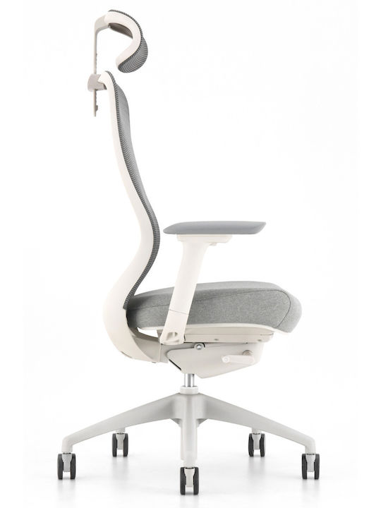 ErgoAction Action Chair VX Scaun De Birou Cu Brațe Reglabile Alb / Gri