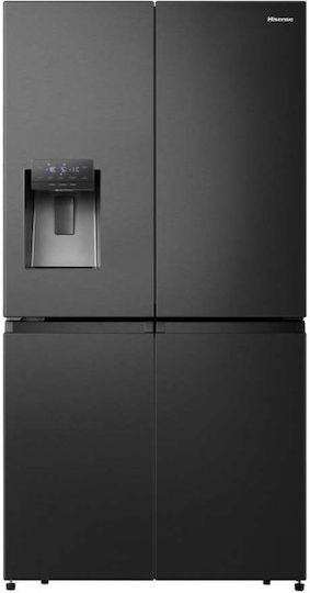 Hisense Ψυγείο Ντουλάπα 584lt Total NoFrost Υ178.5xΠ91.4xΒ72.5εκ. Μαύρο RQ760N4SBFE