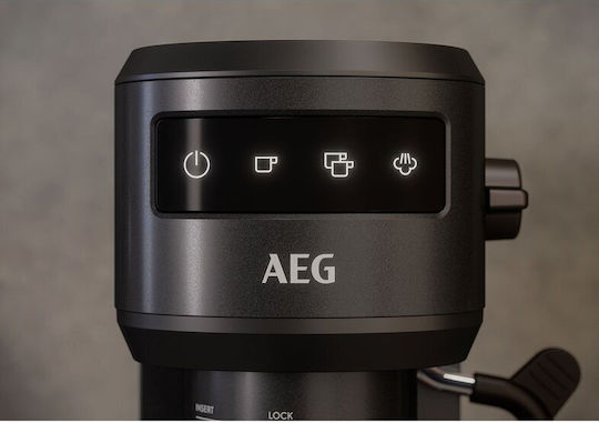 AEG Μηχανή Espresso 1450W Πίεσης 15bar Μαύρη EC6-1-6BST