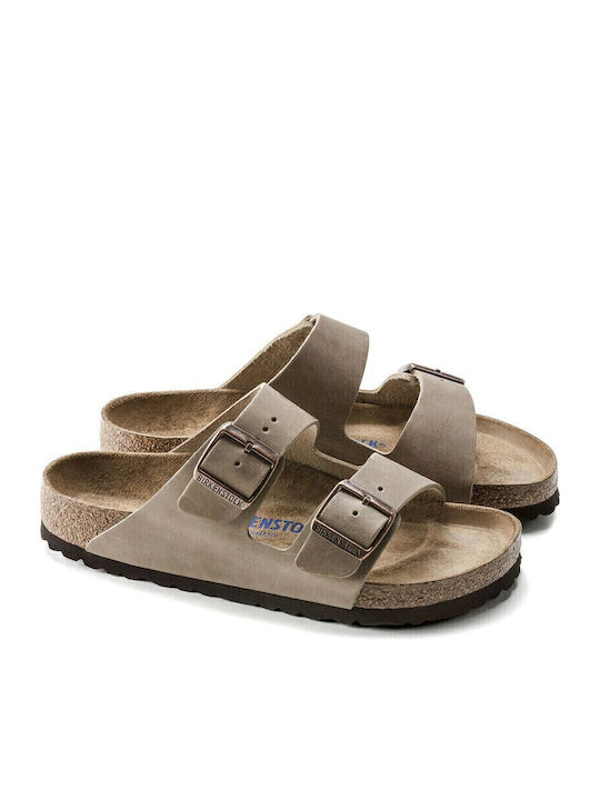 Arizona Soft Footbed Oiled Leather Leder Herrensandalen Tabacco Brown Regelmäßig Passform