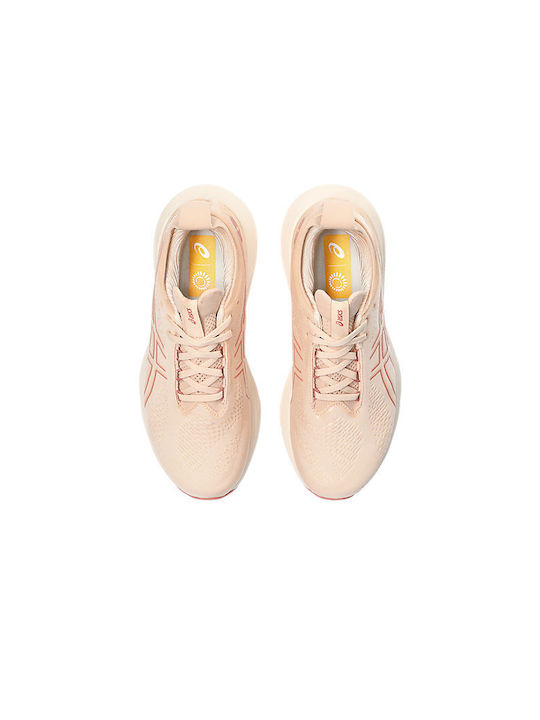 Gel-Nimbus 25 Damen Sportschuhe Laufen Pale Apricot / Light Garnet