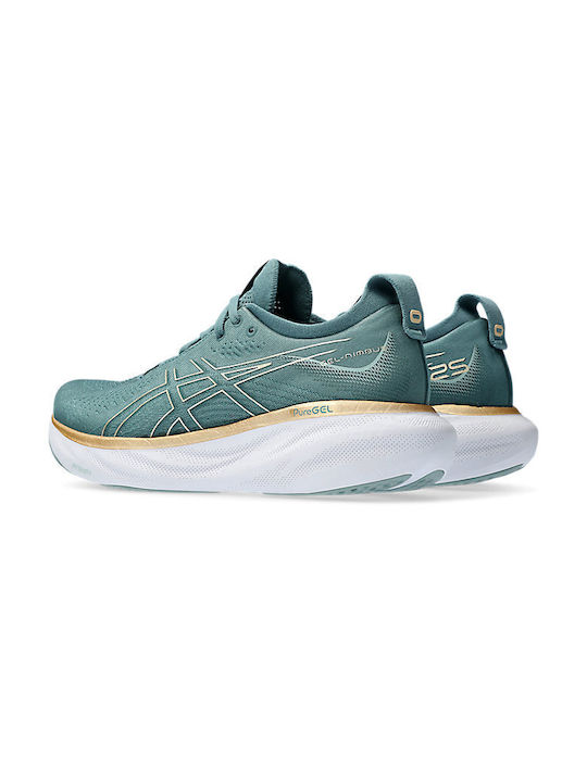 Gel-Nimbus 25 Damen Sportschuhe Laufen Foggy Teal / Champagne