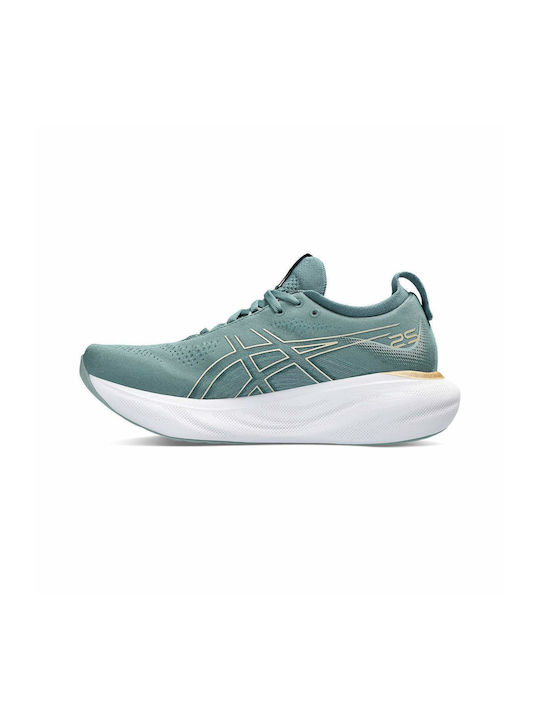 Gel-Nimbus 25 Damen Sportschuhe Laufen Foggy Teal / Champagne
