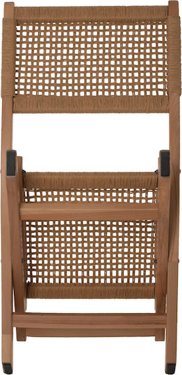 Foldable Kitchen Wooden Chair Brown 47x58x82cm