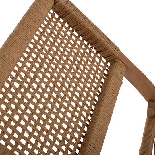 Foldable Kitchen Wooden Chair Brown 47x58x82cm