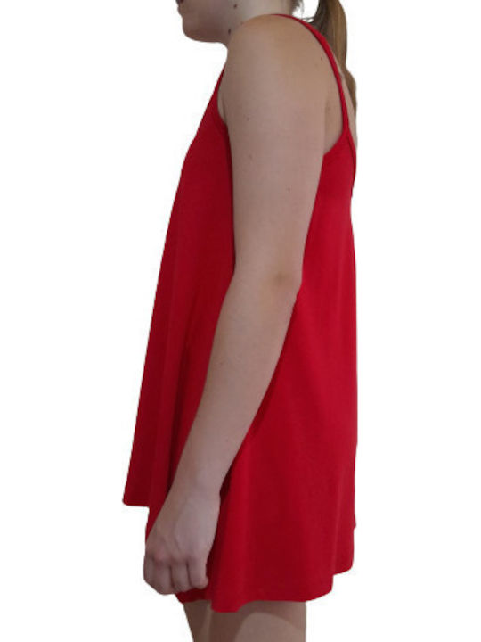 Damen Bluse Ärmellos Rot