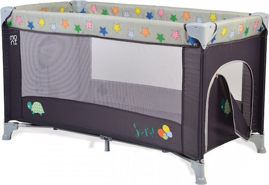 Moni Safari Playpen with Mattress Pink/Grey 125x65cm