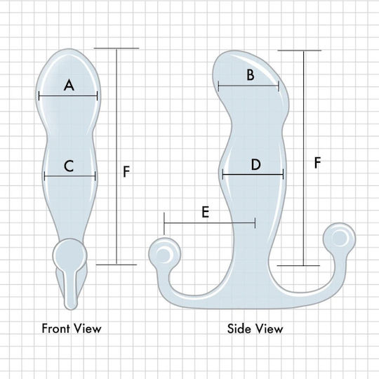 Aneros Progasm Ice Prostate Massager Analdildo Transparent 5.5cm