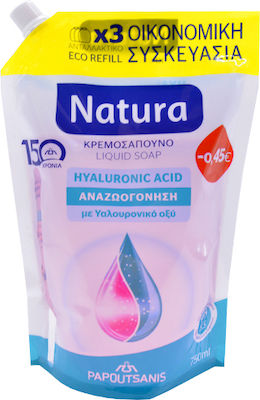 Papoutsanis Natura Hyaluronic Acid Refill Cream Soap 750ml