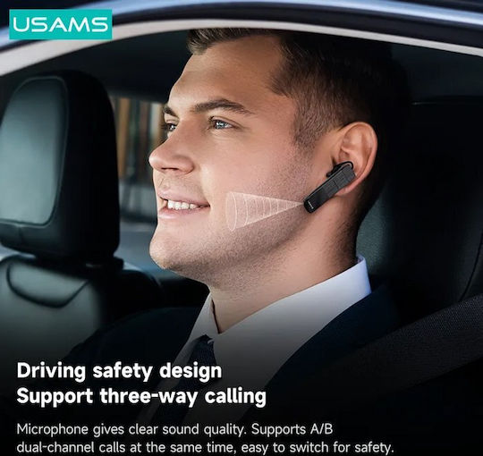 Usams BT2 In-ear Bluetooth Handsfree Ακουστικό Μαύρο