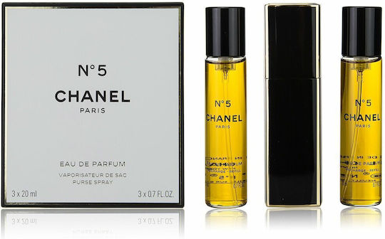 Chanel No.5 Twist and Spray Γυναικείο Σετ με Eau de Parfum 3τμχ
