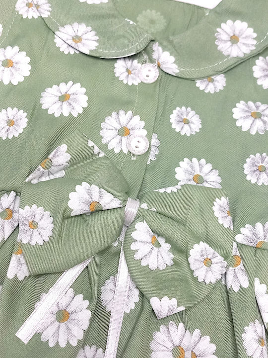 Baby dress green "Daisies"