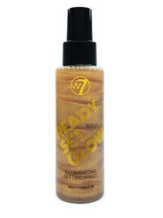 W7 Cosmetics Golden Girl Σετ Μακιγιάζ για Πρόσωπο & Μάτια 24K Gold Rush & Ready Set Glow 2τμχ