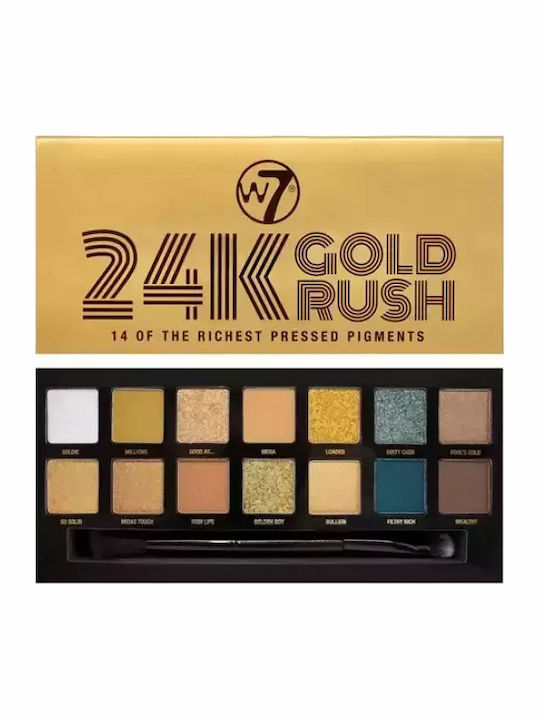 W7 Cosmetics Golden Girl Σετ Μακιγιάζ για Πρόσωπο & Μάτια 24K Gold Rush & Ready Set Glow 2τμχ