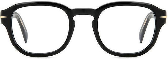 David Beckham Plastic Eyeglass Frame Black DB 7106 807