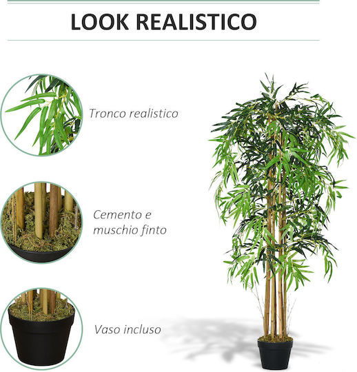 Künstlicher Baum für den Außenbereich Bamboo Grün 150cm Outsunny
