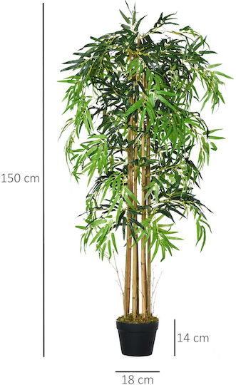 Künstlicher Baum für den Außenbereich Bamboo Grün 150cm Outsunny