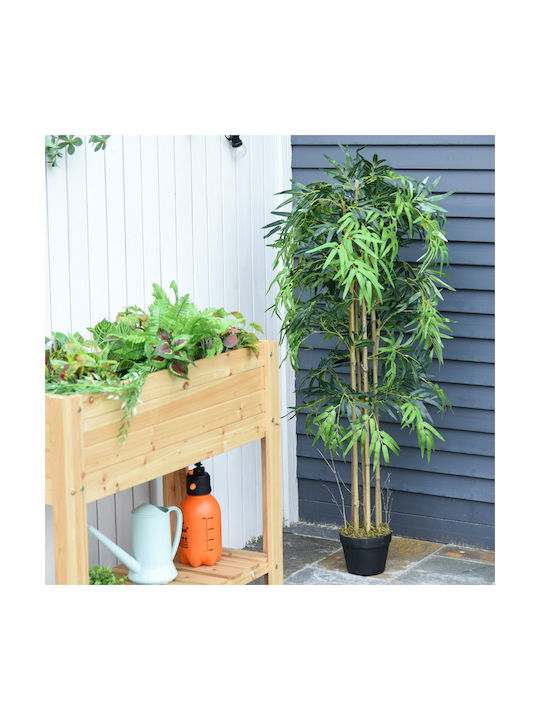 Изкуствено дърво за външно пространство Бамбук Green 150см Outsunny