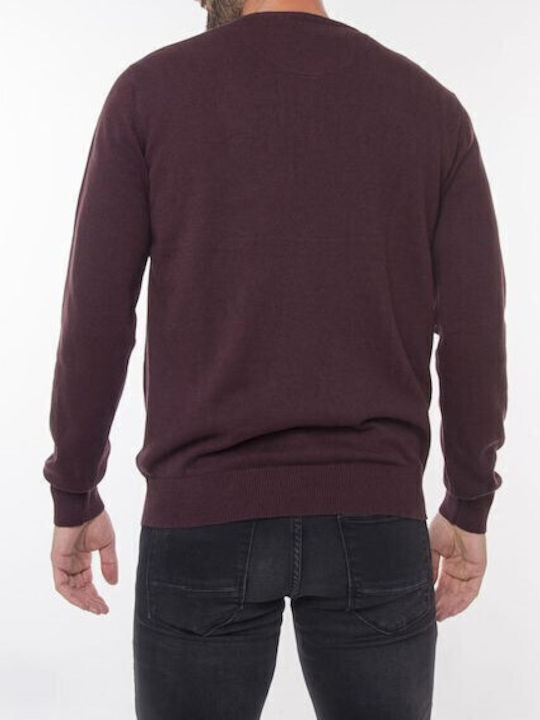 Garage Fifty5 Herren Langarm-Pullover Burgundisch