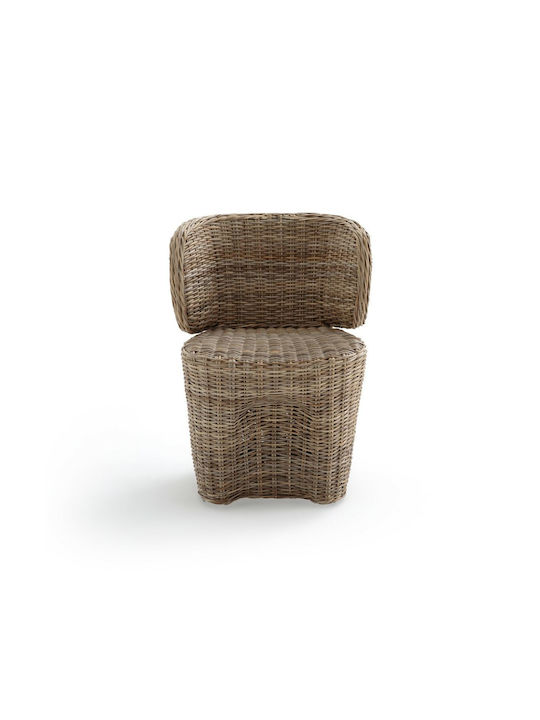 Outdoor-Sessel Rattan Beige 56x58x75εκ.