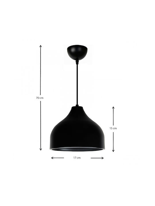 Megapap Pendant Light Single-Light for Socket E27 Black