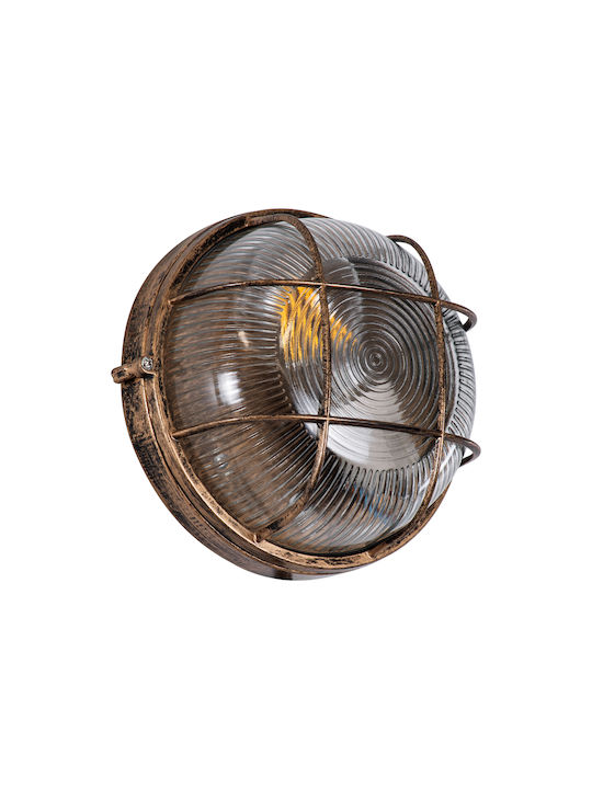 GloboStar Boatlight Wall-Mounted Outdoor Turtle Light E27 IP65 17.5x17.5x9εκ.