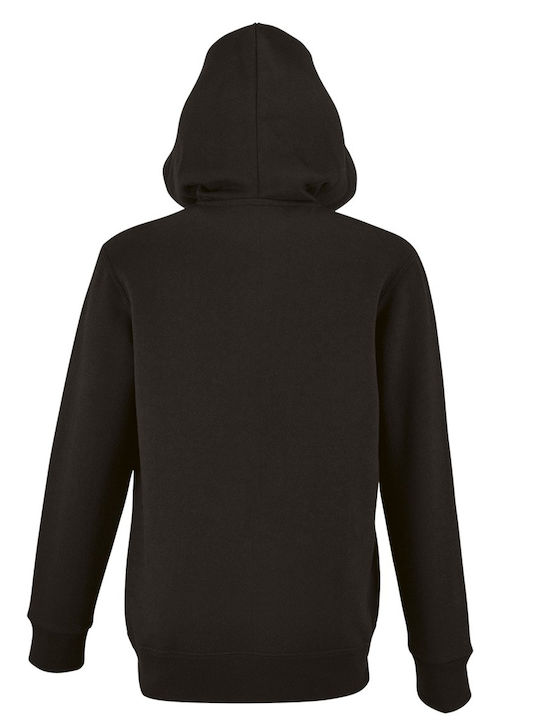 Kids Moda Boys Cotton Hooded Sweatshirt with Zipper Black