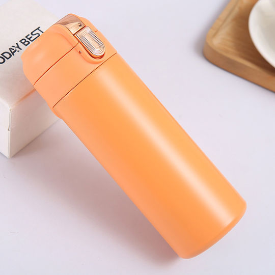 Techsuit Μπουκάλι Θερμός Ανοξείδωτο 400ml Πορτοκαλί