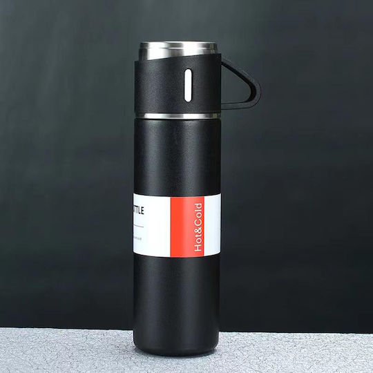 Techsuit Μπουκάλι Θερμός Ανοξείδωτο 500ml Μαύρο