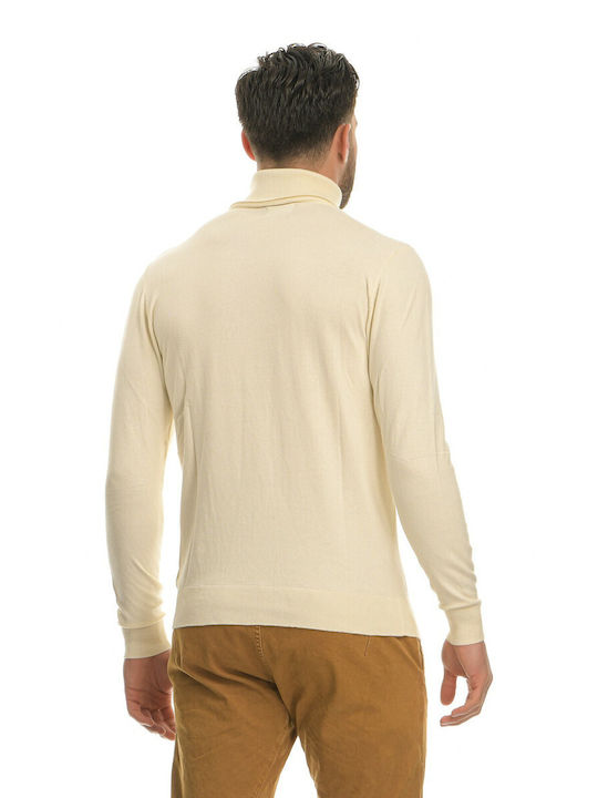 Garage Fifty5 Herren Langarm-Pullover Rollkragen Ecru