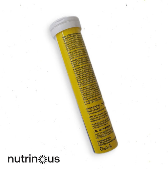 Nutrinous Vitamin C Vitamin for Immune System Boost, Skin & Antioxidant Action 1000mg Orange 20 eff. tabs