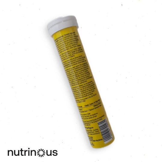 Nutrinous Βιταμίνη C Βιταμίνη για Ενίσχυση του Ανοσοποιητικού, τo Δέρμα & Αντιοξειδωτική δράση 1000mg Πορτοκάλι 20 αναβράζοντα δισκία