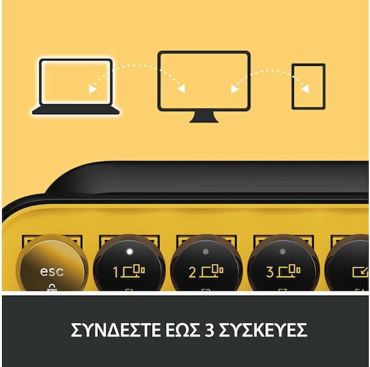 Logitech POP Emoji Ασύρματο Bluetooth Πληκτρολόγιο Αγγλικό US Blast