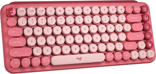 Logitech POP Emoji Wireless Bluetooth Keyboard Only English US Heartbreaker