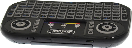 Andowl Q-K09X Ασύρματο Πληκτρολόγιο με Touchpad Αγγλικό US