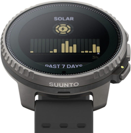 Suunto Vertical Solar Titanium 49mm Waterproof Smartwatch with Heart Rate Monitor (Black)