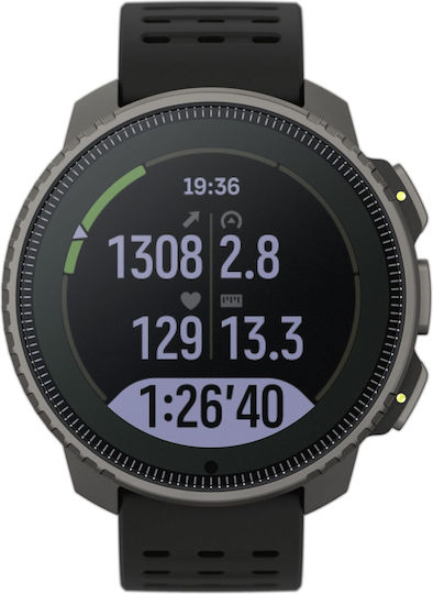 Suunto Vertical Solar Titanium 49mm Waterproof Smartwatch with Heart Rate Monitor (Black)