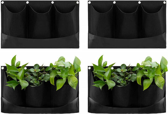 Navaris Set 4 Blumenkästen Kunststoff Schwarze
