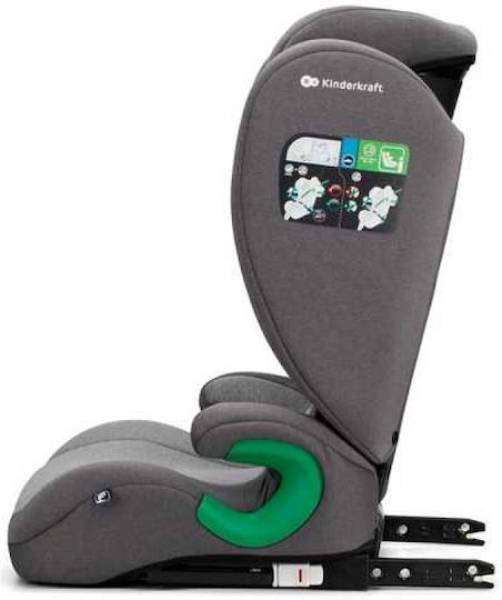 Kinderkraft Junior Fix Baby Car Seat High-back Booster i-Size with Isofix Gray